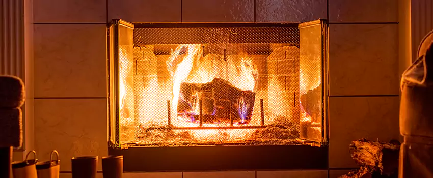 Mendota Hearth Landscape Fireplace Installation in Berkley, Michigan