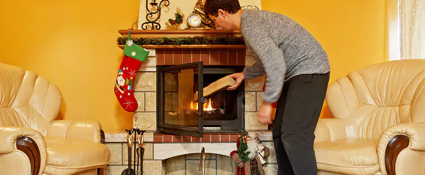 Rusted Metal Fireplace Restoration in Berkley, Michigan