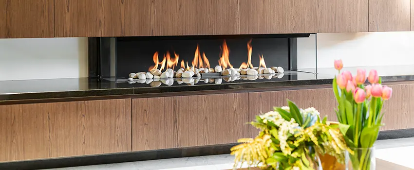 Double-height Fireplace Design Refurbishment in Berkley, Michigan